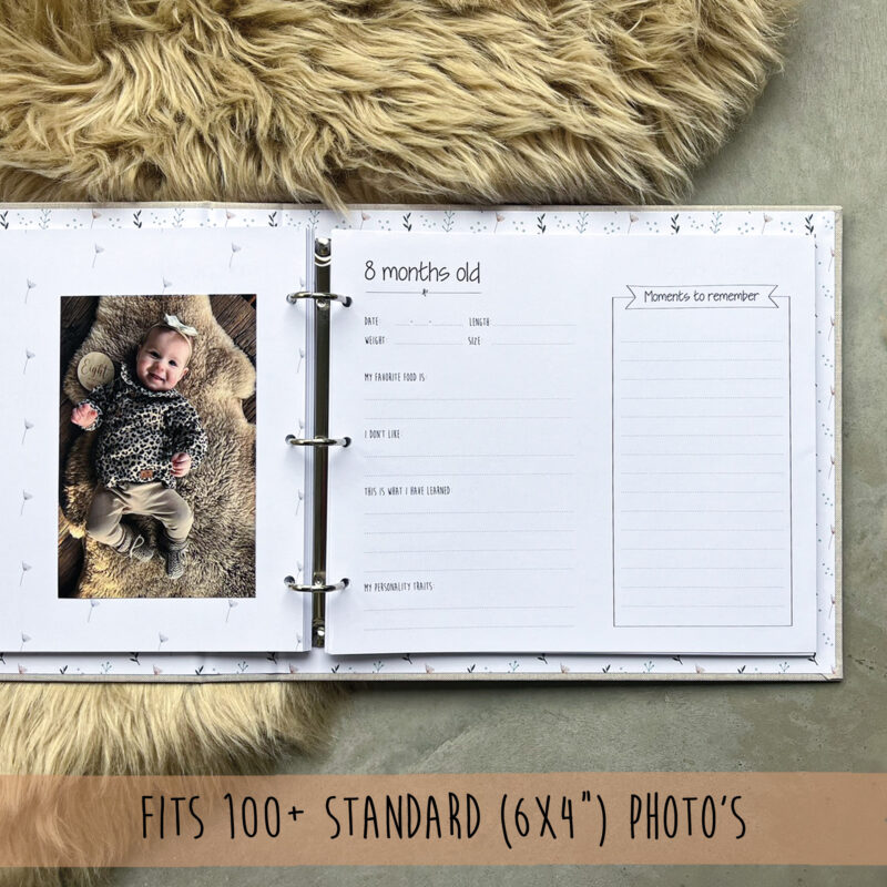 Baby Memory book - My First Year - Fits more than 100 Standard 6x4" Photo's